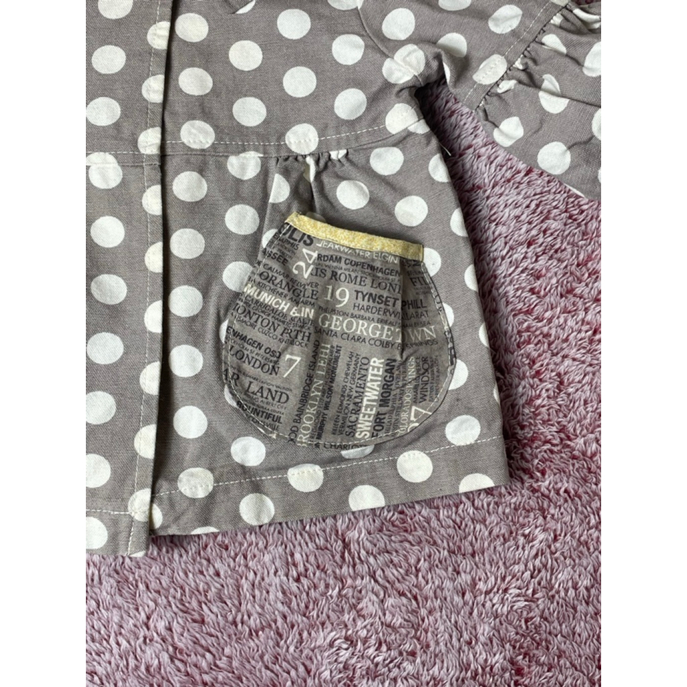 Baby Persnickety Jacket Gray White Polka Dot 18 Months - Picture 3 of 10